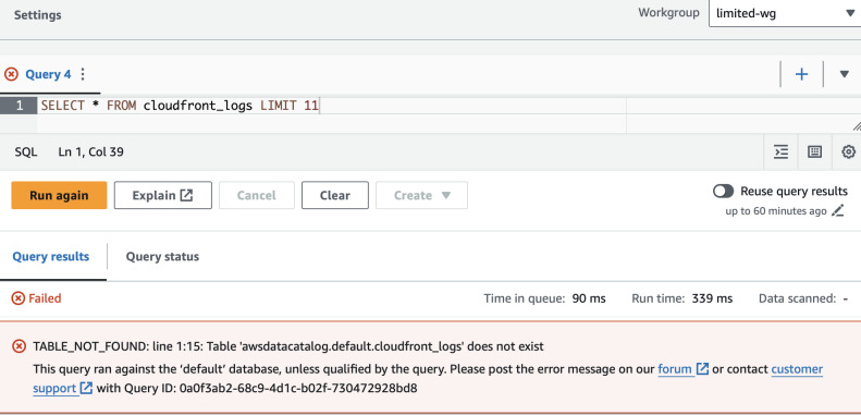 Querying fails