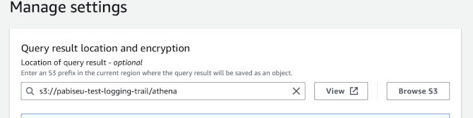 Athena query location