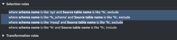 New mapping rules