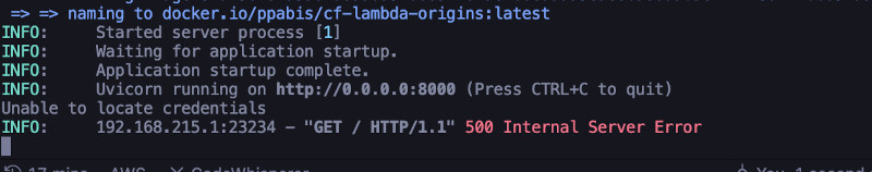 Errors locally