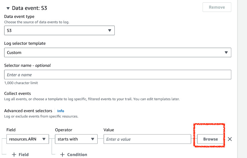 Custom selector