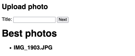 Upload form