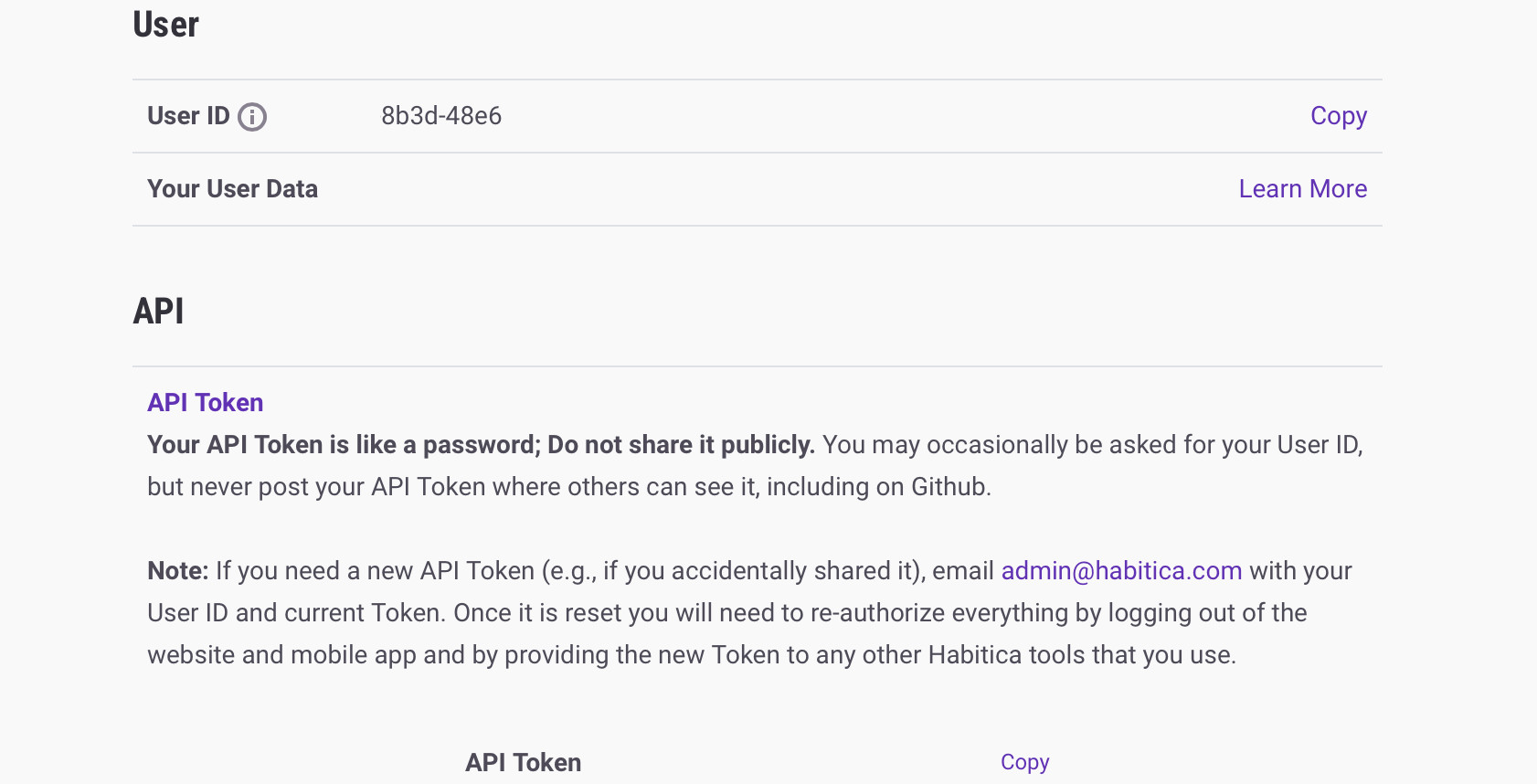 API Token