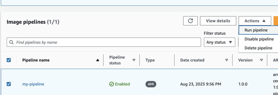 Run pipeline